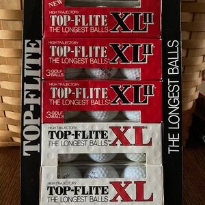 New Spalding Top Flite XL II (9) XL (6) Golf Balls Box of 15 high trajectory